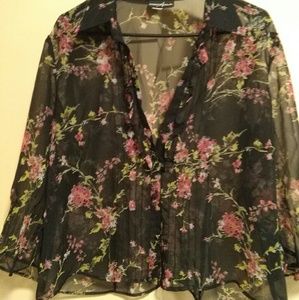 Black sheer blouse